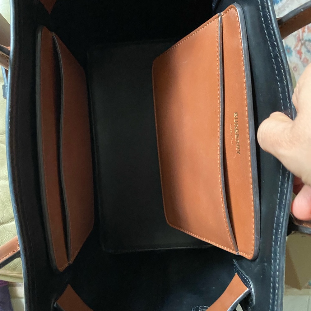 SALE Burberry Belt Bag Satchel w/Strap Monogram Stripe E-canvas 2Way Leather COA - Picture 11 of 16